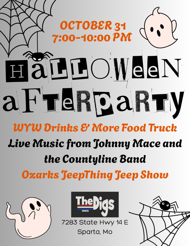 Black Orange Illustrative Halloween Party Invitation Flyer 768x994