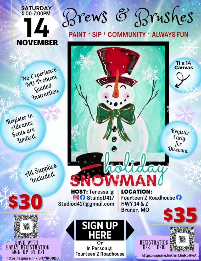 Holiday Snowman Marketing Flyer 768x994